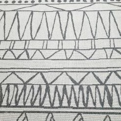 Xrugs Cotton Rugs Cotton Rug Washable Cream Grey Aztec Pattern Large & Small Flatweave Natural Bedroom Living Room Carpet Mat With Tassels