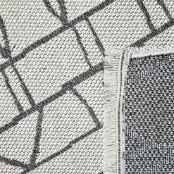 Xrugs Cotton Rugs Cotton Rug Washable Cream Grey Aztec Pattern Large & Small Flatweave Natural Bedroom Living Room Carpet Mat With Tassels