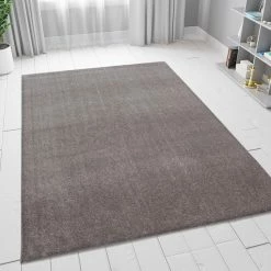 Xrugs Plain Beige Rug Solid Monochrome Soft Carpet Large XL Small Bedroom Living Room Floor Area Mats