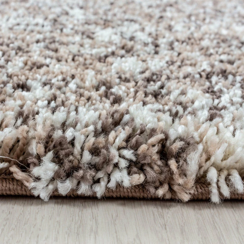 Xrugs Brown Beige Shaggy Rugs Extra Large Small Fluffy Carpets Thick Pile Living Room Bedroom Carpet Modern