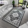 Xrugs Cotton Rugs Black Vintage Rug 100% Cotton Rug Runner Large Small Flat Weave Natural Carpet Mat