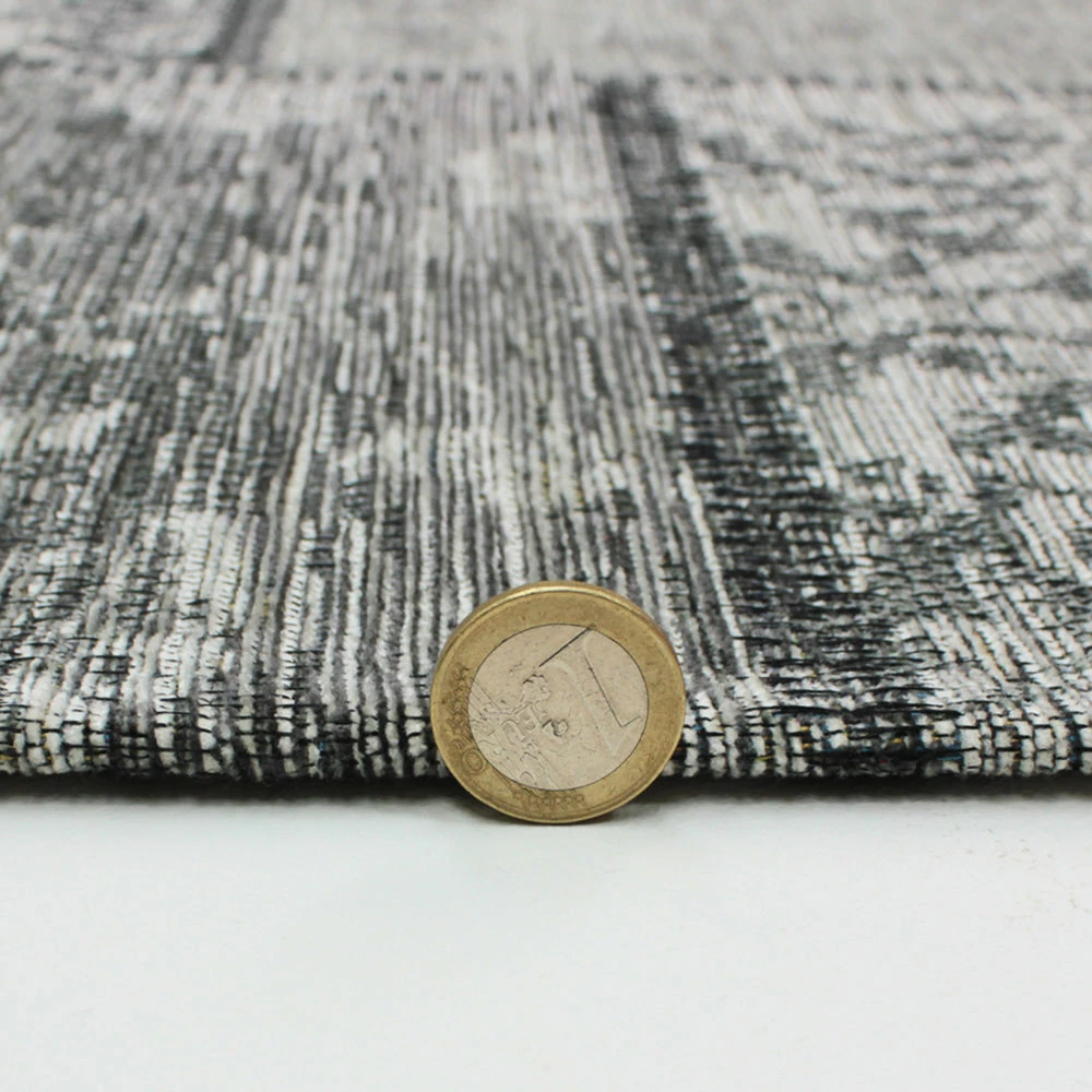 Xrugs Black And Grey Rug Patchwork Chenille Rugs Modern Living Room Mat Floor Carpet