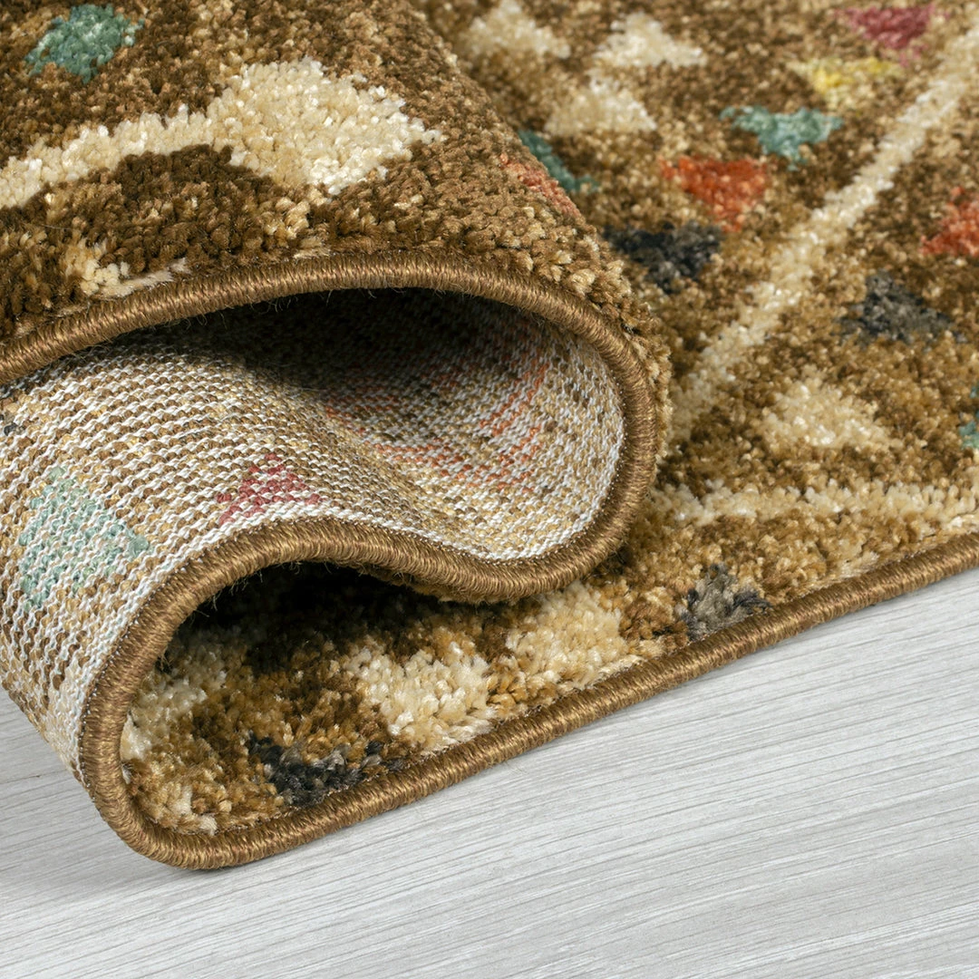 Xrugs Modern Brown Patterned Rug Berber Design Woven Bedroom Living Room Rug Carpet Floor Mat