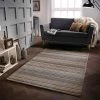 Xrug Wool Rug Handmade Brown Grey Modern Striped Living Room Bedroom Carpet Thick Mat Runner New