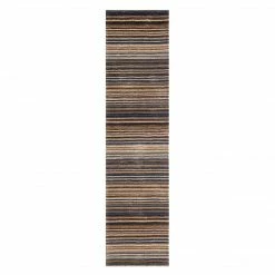Xrug Wool Rug Handmade Brown Grey Modern Striped Living Room Bedroom Carpet Thick Mat Runner New