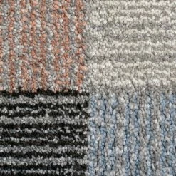 Xrugs Geometric Rug Pink Grey Modern Colourful Abstract Pattern Living Room Runner Mat