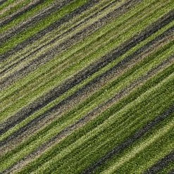 Xrug Wool Rug Handmade Green Modern Striped Living Room Bedroom Carpet Thick Mat Runner New