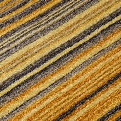 Xrug Wool Rug Handmade Yellow Modern Striped Living Room Bedroom Carpet Thick Mat Runner New