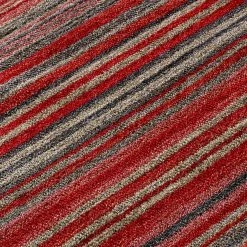 Xrug Wool Rug Handmade Red Modern Striped Living Room Bedroom Carpet Thick Mat Runner New