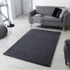 Xrug Charcoal Rug Super Soft Grey Plain Living Room Bedroom Carpet Short Pile Area Mat Modern