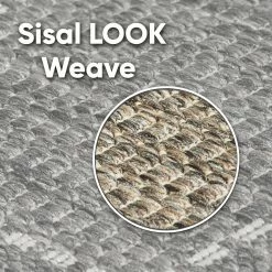 Xrugs Modern Non Slip Rug Indoor Grey Black Geometric SISAL Look Flatweave Carpet Large Small Runner 13 Xrugs Modern Non Slip Rug Indoor Grey Black Geometric SISAL Look Flatweave Carpet Large Small Runner