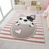 Xrugs Childrens Animal Rug Pink White Cream Beige Dog Design Carpet Kids Nursery Mat