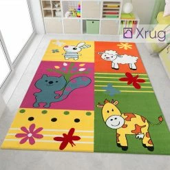 Xrugs Childrens Animal Rugs Play Room Carpets Rugs For Kids Small Large Colourful Mats