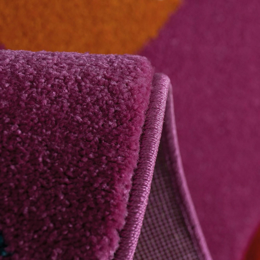 Xrugs Childrens Rug Floral Multicoloured Contour Cut Pattern Mat Kids Butterfly Carpet