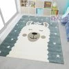 Xrugs Childrens Rug Grey White Cream Lama Pattern Modern Kids Nursery Mat Play Carpet