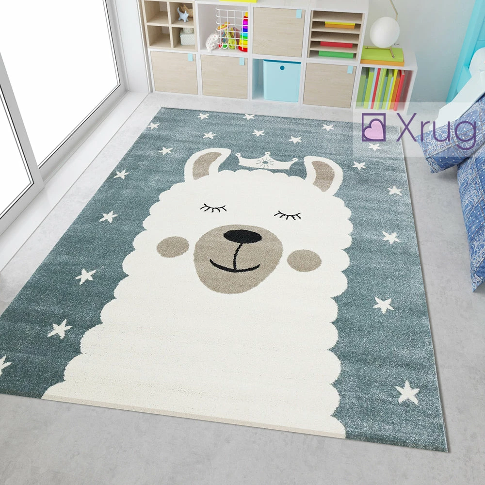 Xrugs Childrens Rug Grey White Cream Lama Pattern Modern Kids Nursery Mat Play Carpet 1 Xrugs Childrens Rug Grey White Cream Lama Pattern Modern Kids Nursery Mat Play Carpet