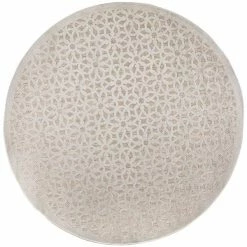 Xrugs Beige Grey Patterned Rug Large Small Halway Runner Circle Round Living Room Bedroom Flat Weave Mat Modern