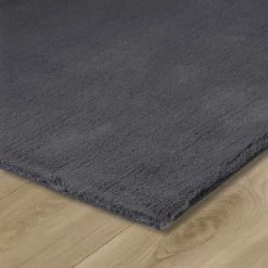 Xrug Charcoal Rug Super Soft Grey Plain Living Room Bedroom Carpet Short Pile Area Mat Modern