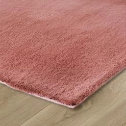 Xrug Modern Dusky Pink Rug Super Soft Plain Living Room Bedroom Carpet Short Pile Area Mat