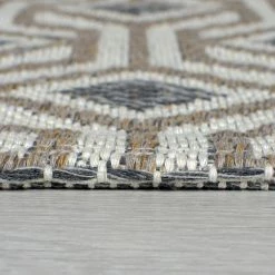 Xrugs Cotton Floor Rug 100% Natural Cream Brown Grey Recycled Washable Carpet Woven Mat