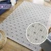 Xrugs Cotton Floor Rug 100% Natural Cream Brown Grey Recycled Washable Carpet Woven Mat