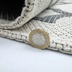 Xrugs Cotton Rugs Runner Rug 300cm 100% Cotton Machine Washable Cream Grey With Tassels Natural Runner For Bedroom Hallway