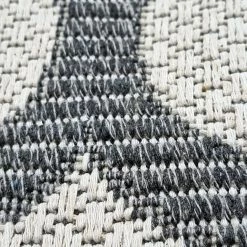 Xrugs Cotton Rugs Runner Rug 300cm 100% Cotton Machine Washable Cream Grey With Tassels Natural Runner For Bedroom Hallway