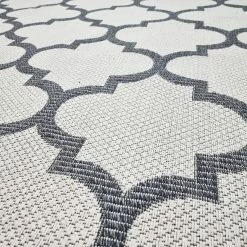 Xrugs Cotton Rugs Runner Rug 300cm 100% Cotton Machine Washable Cream Grey With Tassels Natural Runner For Bedroom Hallway