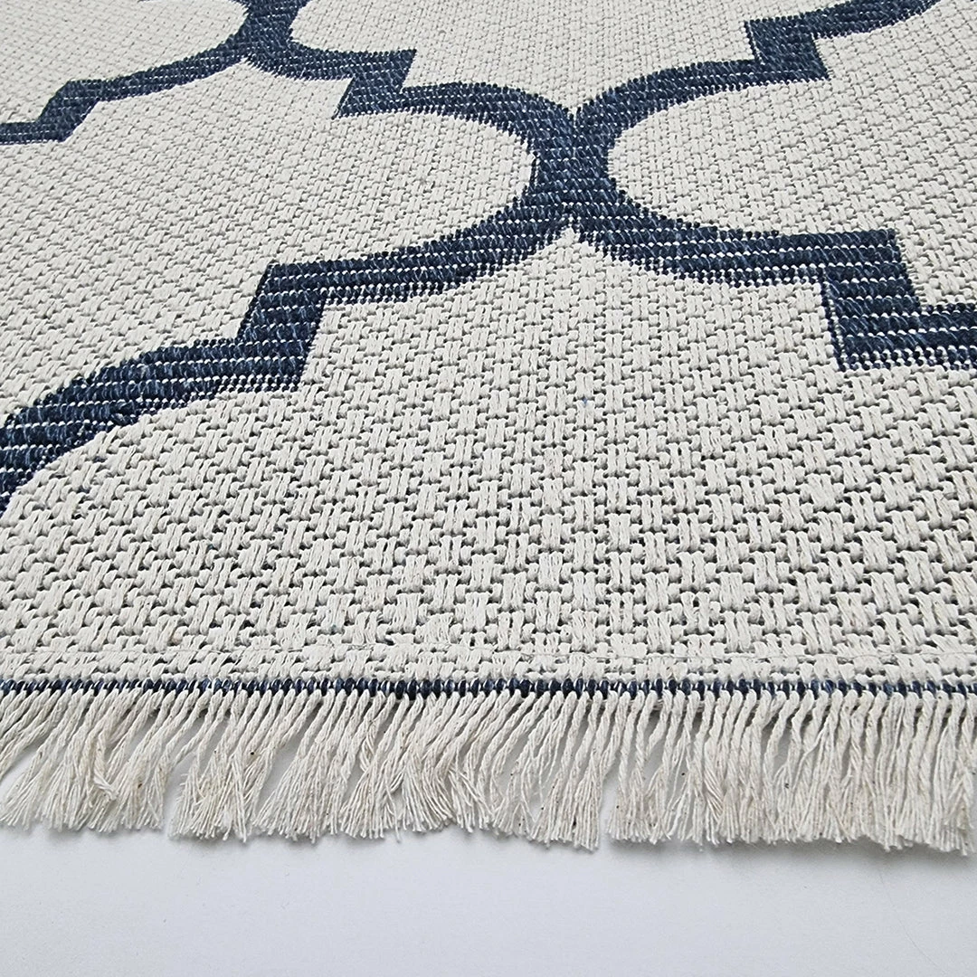 Xrugs Runner Rug Cream Blue 300cm Cotton Machine Washable With Tassels Natural Runner For Bedroom Hallway Cotton Rugs 8 Xrugs Runner Rug Cream Blue 300cm Cotton Machine Washable With Tassels Natural Runner For Bedroom Hallway Cotton Rugs