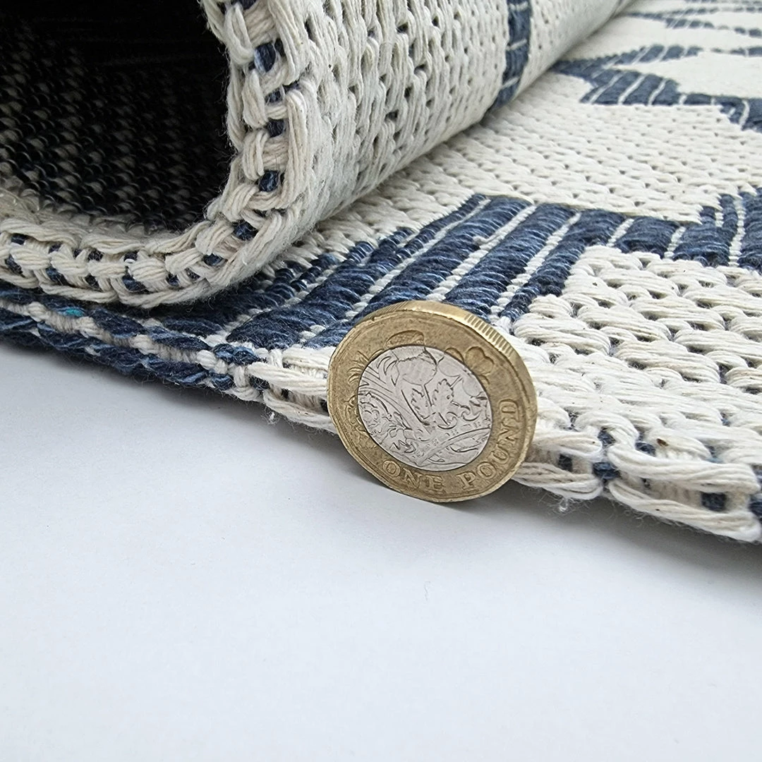 Xrugs Runner Rug Cream Blue 300cm Cotton Machine Washable With Tassels Natural Runner For Bedroom Hallway Cotton Rugs 2 Xrugs Runner Rug Cream Blue 300cm Cotton Machine Washable With Tassels Natural Runner For Bedroom Hallway Cotton Rugs