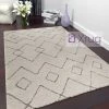Xrugs Cream Rug Short Pile Modern Pattern Woven Carpet Small X Large Bedroom Floor Mat