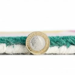 Xrug Multicoloured Geometric Rug 100% Wool Hand Tufted Natural Rugs With Contour Cut Pattern Heavy Thick Area Mat Living Room Bedroom Modern