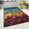 Xrugs Designer Wool Rug Modern Multi Coloured Geometric Pattern Carpet Mat Bedroom Mat