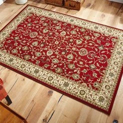 Xrugs Vintage Oriental Rug Red Cream Green Thick Carpet Large XL Small Runner Carpet Runners