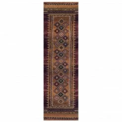 Xrug Modern Designer Rugs Multicoloured Tribal Ethnic Striped Diamond Pattern Colourful Handwoven Look For Living Room Bedroom Extra Large Small Hallway Runner