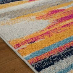 Xrugs Multicoloured Abstract Rug For Living Room Bedroom Large Small Striped Carpet Modern