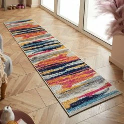 Xrugs Multicoloured Abstract Rug For Living Room Bedroom Large Small Striped Carpet Modern