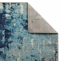 Xrugs Distressed Rug Blue Grey Abstract Carpet Large Small For Living Room Bedroom Mat