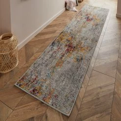 Xrugs Distressed Abstract Rug Multicoloured Carpet Large Small For Living Room Bedroom