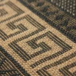 Xrugs Black Kitchen Rug Non Slip Greek Key Border Large Small Runner Heavy Duty Mat