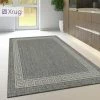 Xrugs Modern Kitchen Rug Grey Non Slip Greek Key Border Large Small Runner Heavy Duty Carpet Mat