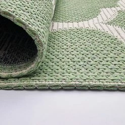 Xrugs Cotton Rugs Runner Rug Green 300cm Cotton Machine Washable With Tassels Natural Runner For Bedroom Hallway