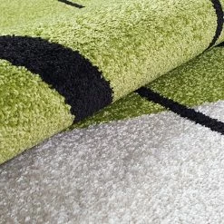 Xrugs Modern Сream And Green Rug Abstract Woven Living Room Bedroom Rug Carpet Mat Large Small