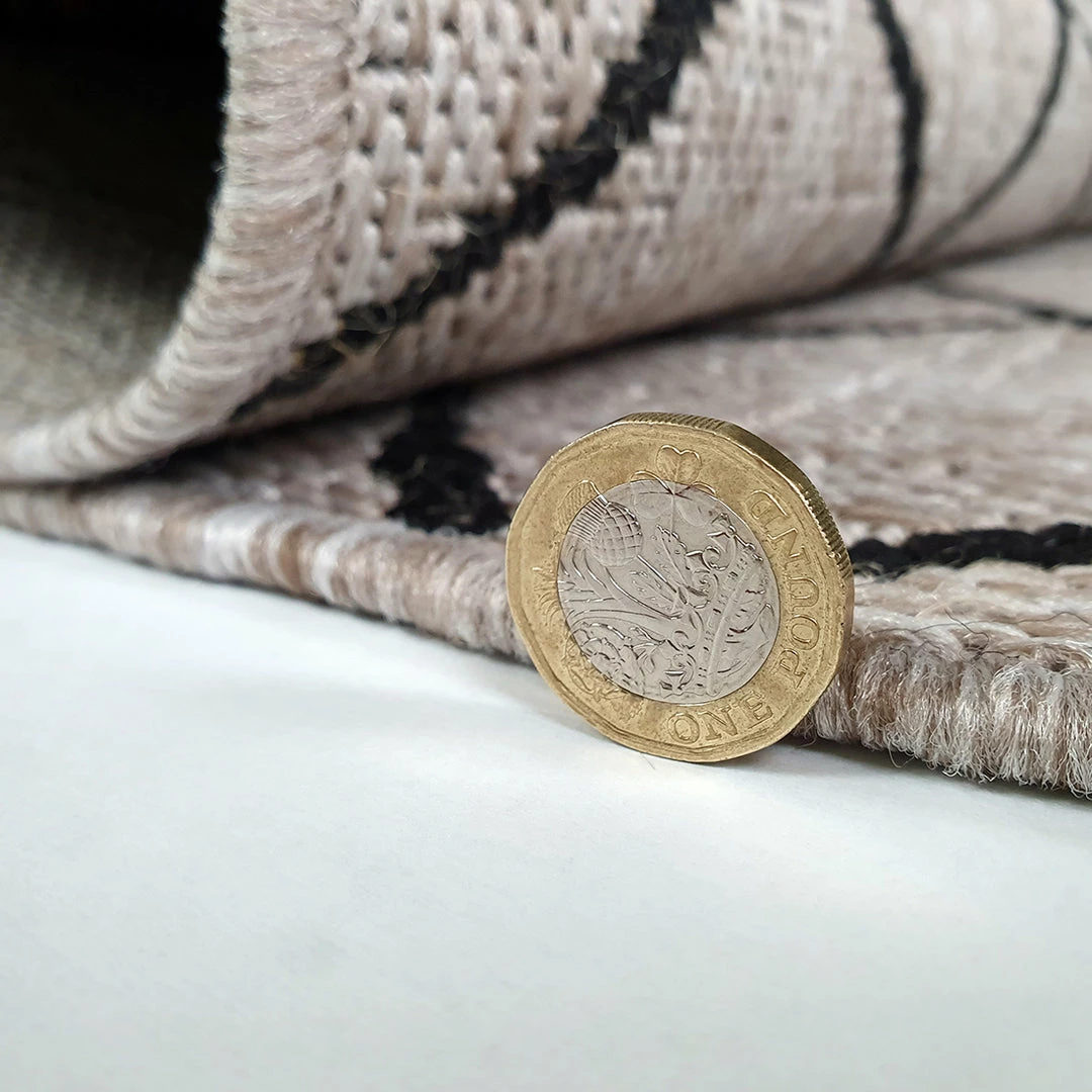 Xrugs Kitchen Grey Cream Rug Flat Weave Jute Look Berber Pattern Carpet Mat Small Large Runner