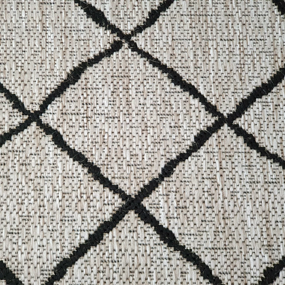 Xrugs Kitchen Grey Cream Rug Flat Weave Jute Look Berber Pattern Carpet Mat Small Large Runner