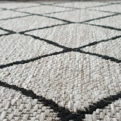 Xrugs Kitchen Grey Cream Rug Flat Weave Jute Look Berber Pattern Carpet Mat Small Large Runner