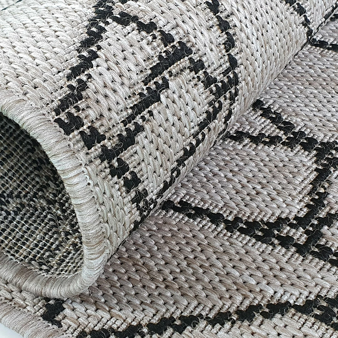 Xrugs Grey Kitchen Rug Flat Weave Small Large Runner Geometric Patterned Flat Pile Mat