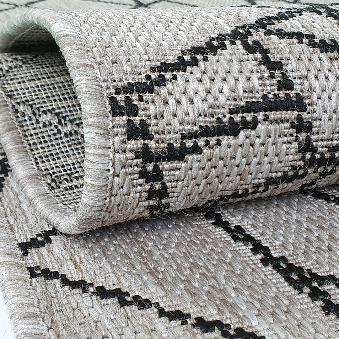 Xrugs Grey Kitchen Rug Flat Weave Small Large Runner Geometric Patterned Flat Pile Mat