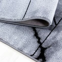 Xrugs Grey Living Room Rug Modern Pattern Low Pile Woven Mat Small Large Floor Carpet