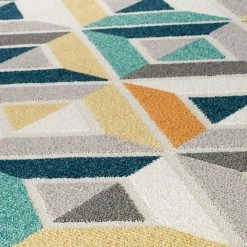 Xrug Outdoor Rug Geometric Dimaond Colourful Multicoloured Mat For Garden Patio Outdoor Rugs